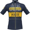 Completo Maglia + Pantaloncino con bretelle 2022 Deschacht Hens Meas Manica Corta Giallo Blu Scuro